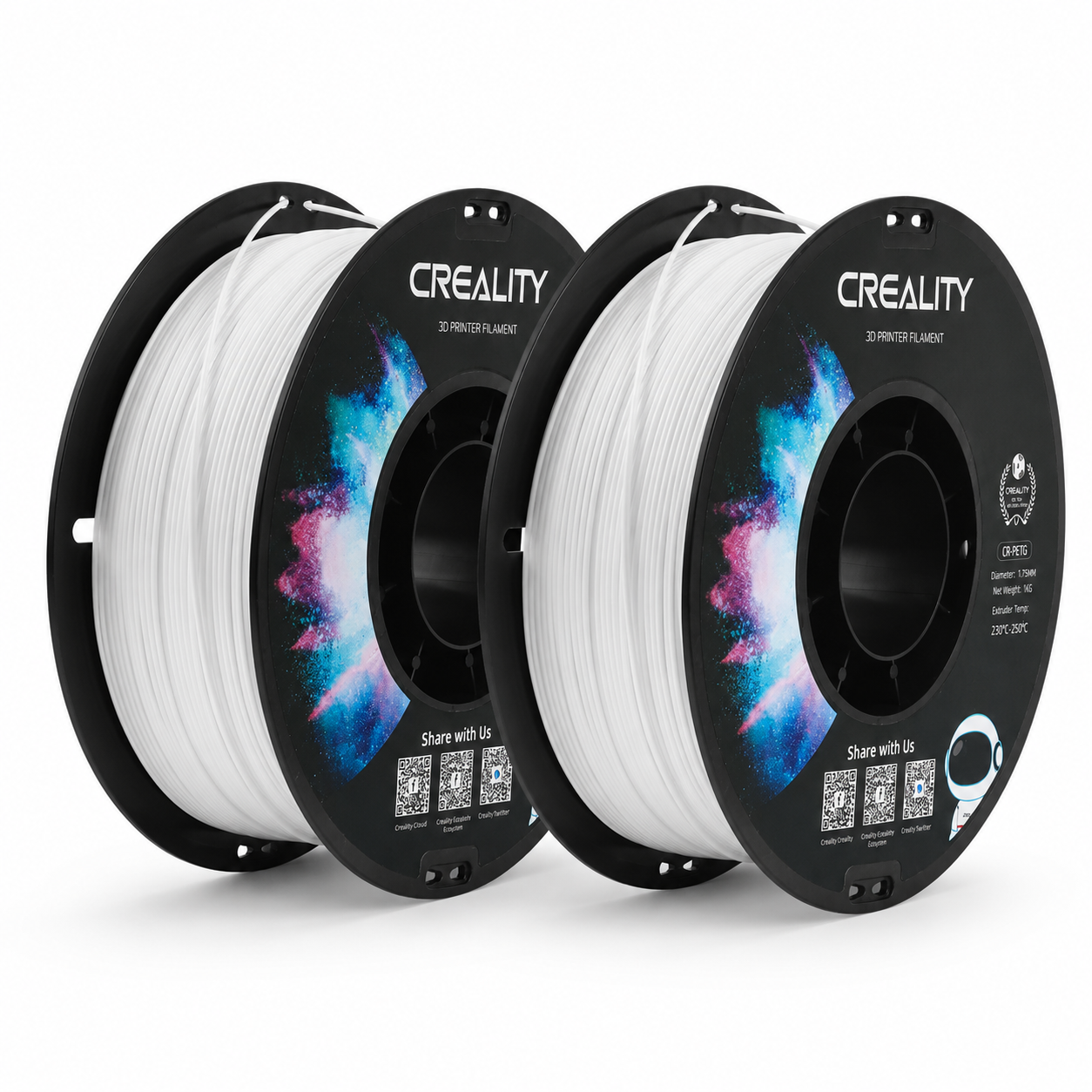 Creality Kit Hyper PETG CR 1.75mm 2kg — Branco
